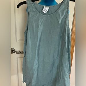 MATCH POINT LINEN TOP, SIZE LG